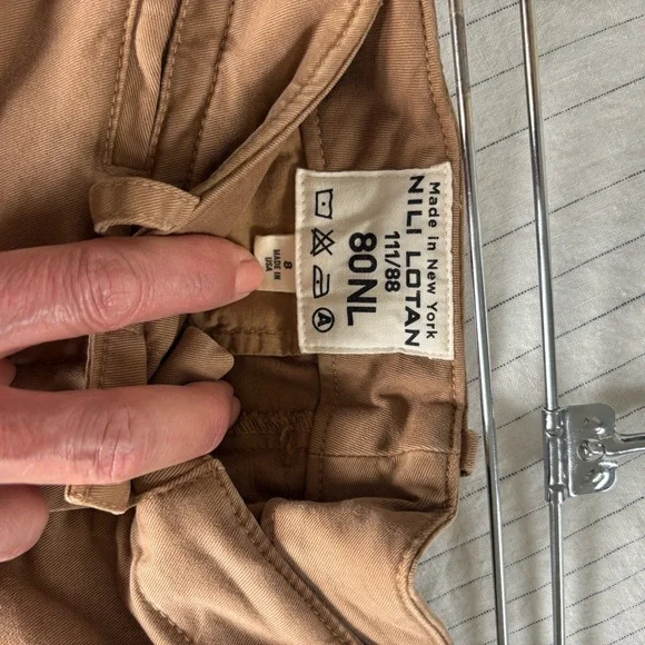 Nili Lotan Brown pant cropped Straight Leg - Picture 3 of 4